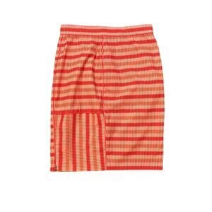 Per Se by Carlisle Skirt Size 8 Red Pink Geometric Pencil Lined Zipper Details